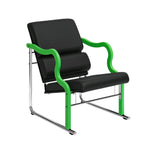 Křeslo Experiment 501, Green / Black Leather