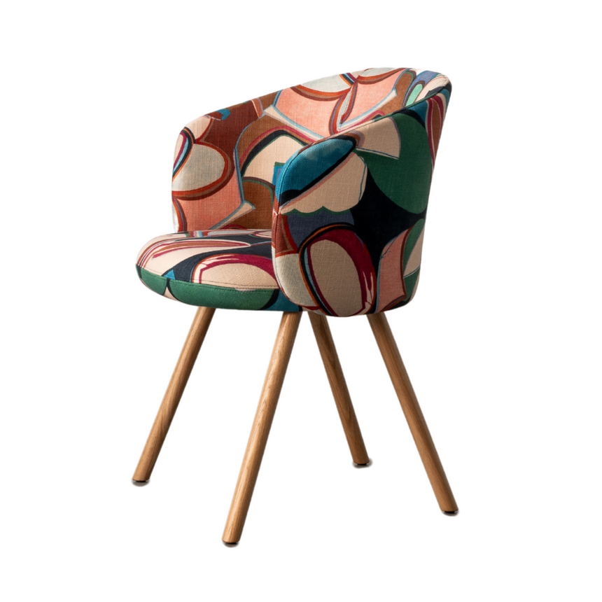 Židle Mikado Armchair, dřevěná základna