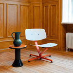 Lounge křeslo Arba Plywood - Oranžová / světle šedá