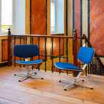 Lounge křeslo Arba Vidar - Světle šedá / modrá
