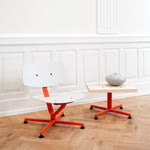 Lounge křeslo Arba Plywood - Oranžová / světle šedá