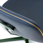 Lounge křeslo Arba Leather - Tmavě zelená / tmavě modrá