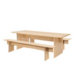 Stůl a lavice Bookmatch 220 cm