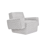 Křeslo Hunk s područkami Checkered Black / White