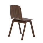 Židle Touchwood, dřevěná základna Walnut
