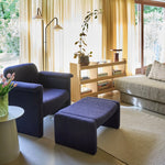 Křeslo a otoman Softy Dark blue